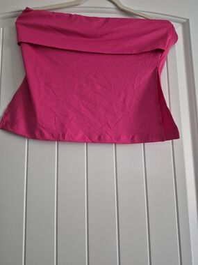 SHEIN Bright Fuchsia Fold-Over Mini Skirt